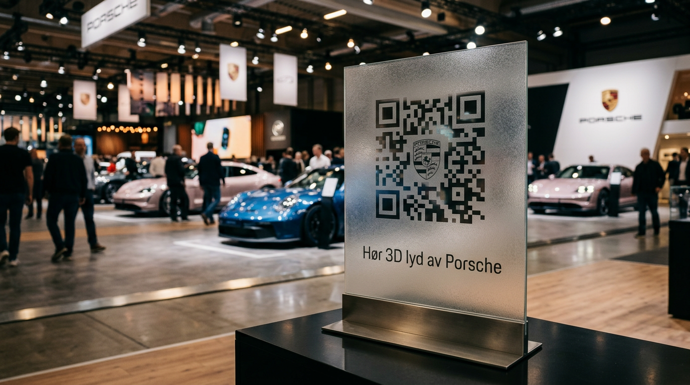 QR-kode på bilmesse